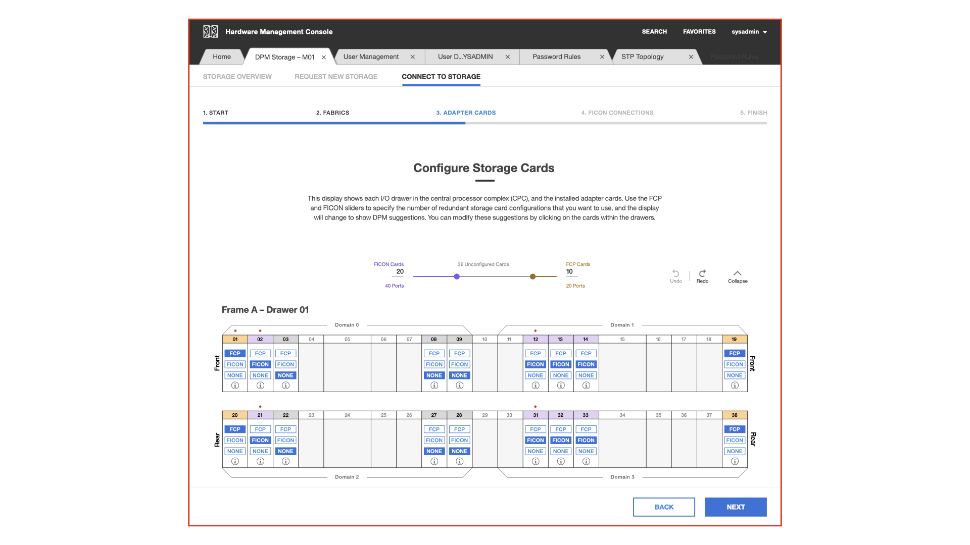 Fusebox aka, configure storage cards.