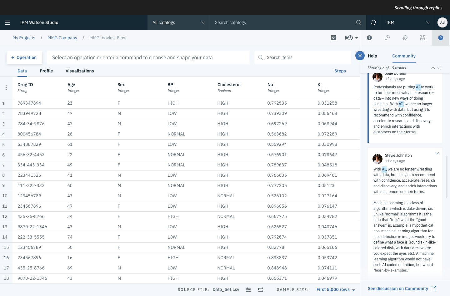 Highlighting keywords.