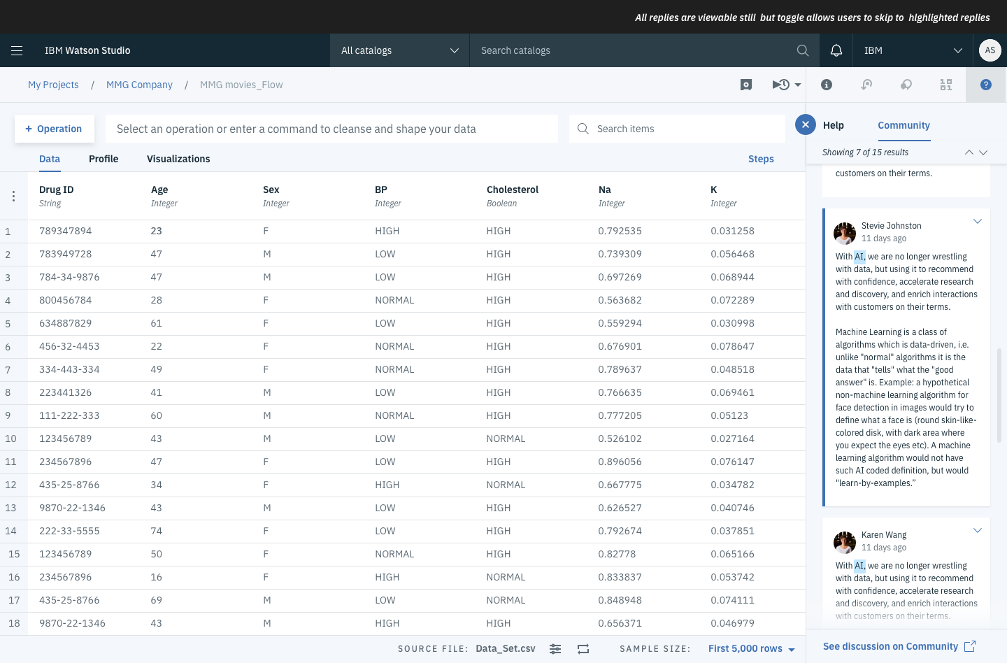 Highlighting keywords.